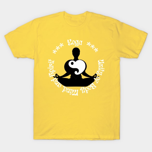 Yoga: Unity of Body, Mind, and Spirit T-Shirt by FehuMarcinArt